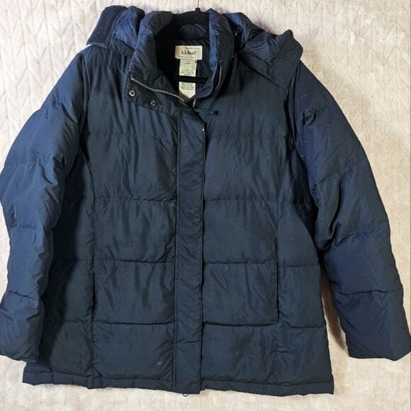 LL Bean Ultrawarm Down Puffer Coat Womens Large Classic Outdoor Preppy Jacket - Picture 1 of 7